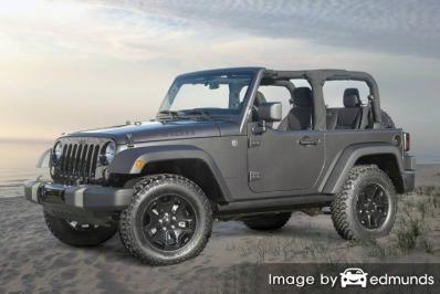 Insurance rates Jeep Wrangler in Chandler