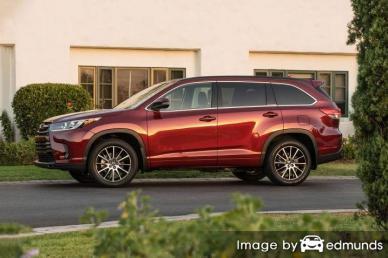 Insurance rates Toyota Highlander in Chandler